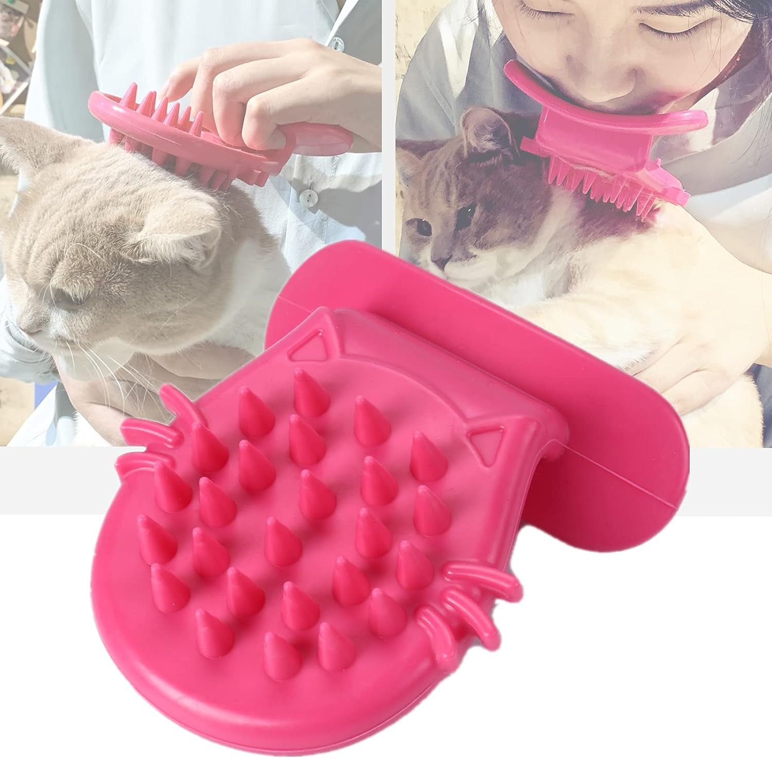 Cat Brush Shedding Grooming, Soft Massage Cat Tongue Brush, Licking Your Cat like a Mama Cat to Comfort, Surprise Pet Gifts