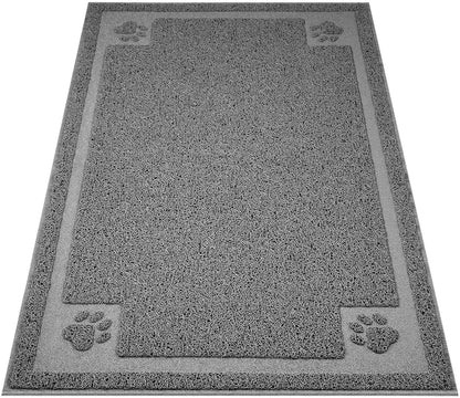 Large Cat Litter Mat Trapper 35.5"×23.5" Traps Litter from Box and Paws Scatter Control for Litter Box Soft on Sensitive Kitty Paws Easy to Clean Durable