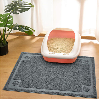 Large Cat Litter Mat Trapper 35.5"×23.5" Traps Litter from Box and Paws Scatter Control for Litter Box Soft on Sensitive Kitty Paws Easy to Clean Durable